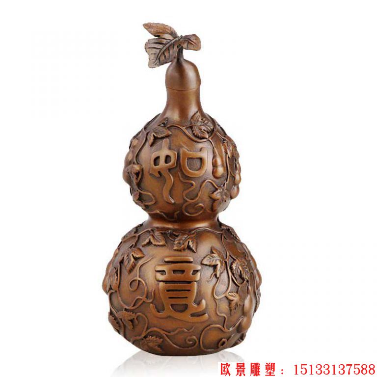 仿古铜葫芦雕塑,多款多样 (3)