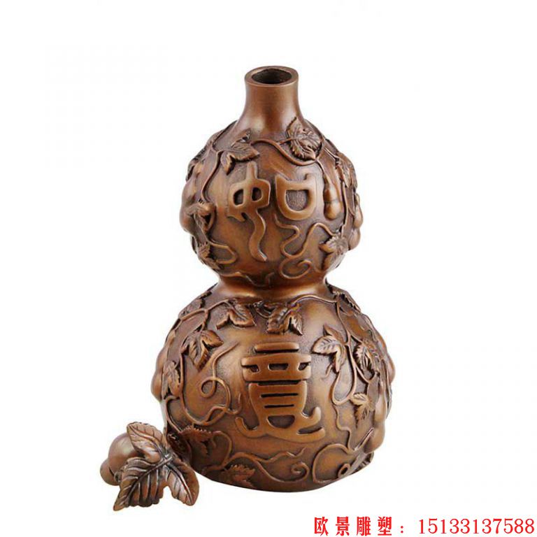 仿古铜葫芦雕塑,多款多样 (2)