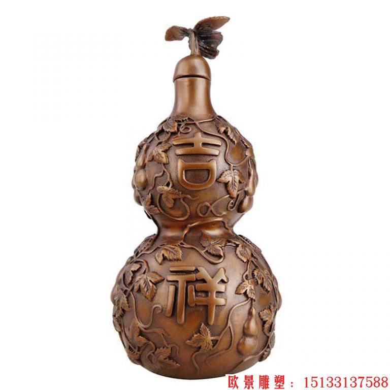 仿古铜葫芦雕塑,多款多样 (5)