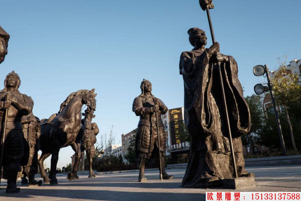 古代将士人物铜雕